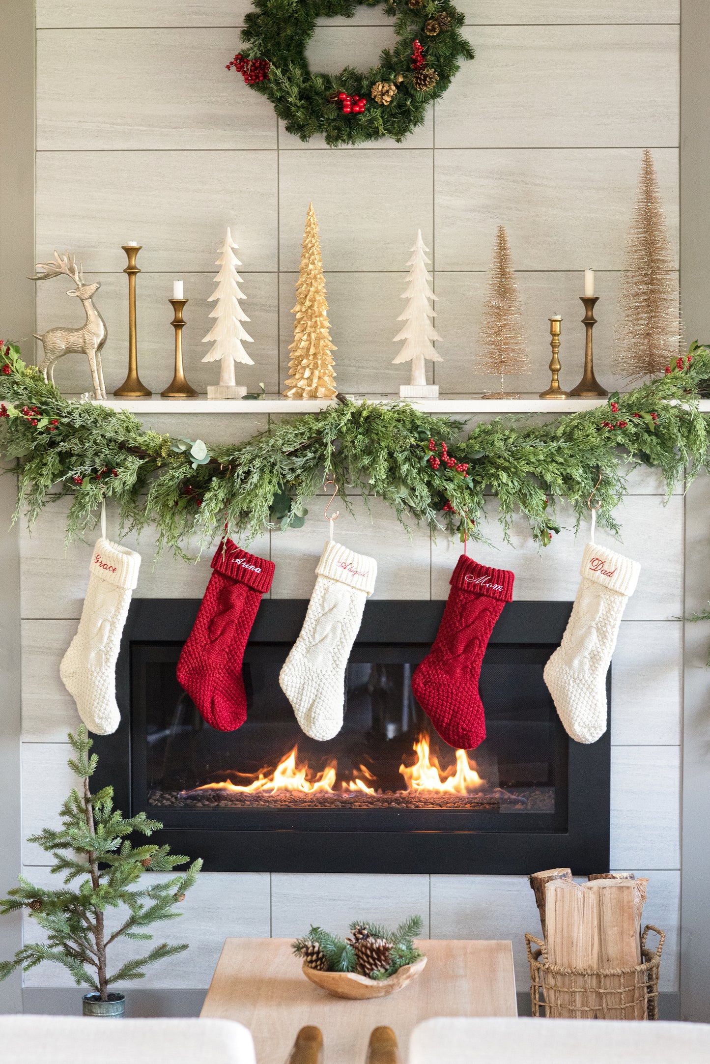 Personalized Christmas Stockings - Embroidered Stocking