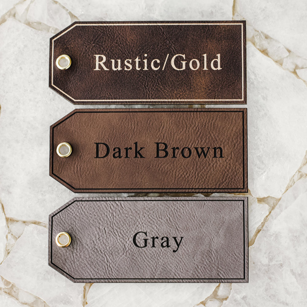 Personalized Christmas Stocking Tags - Leather Tags