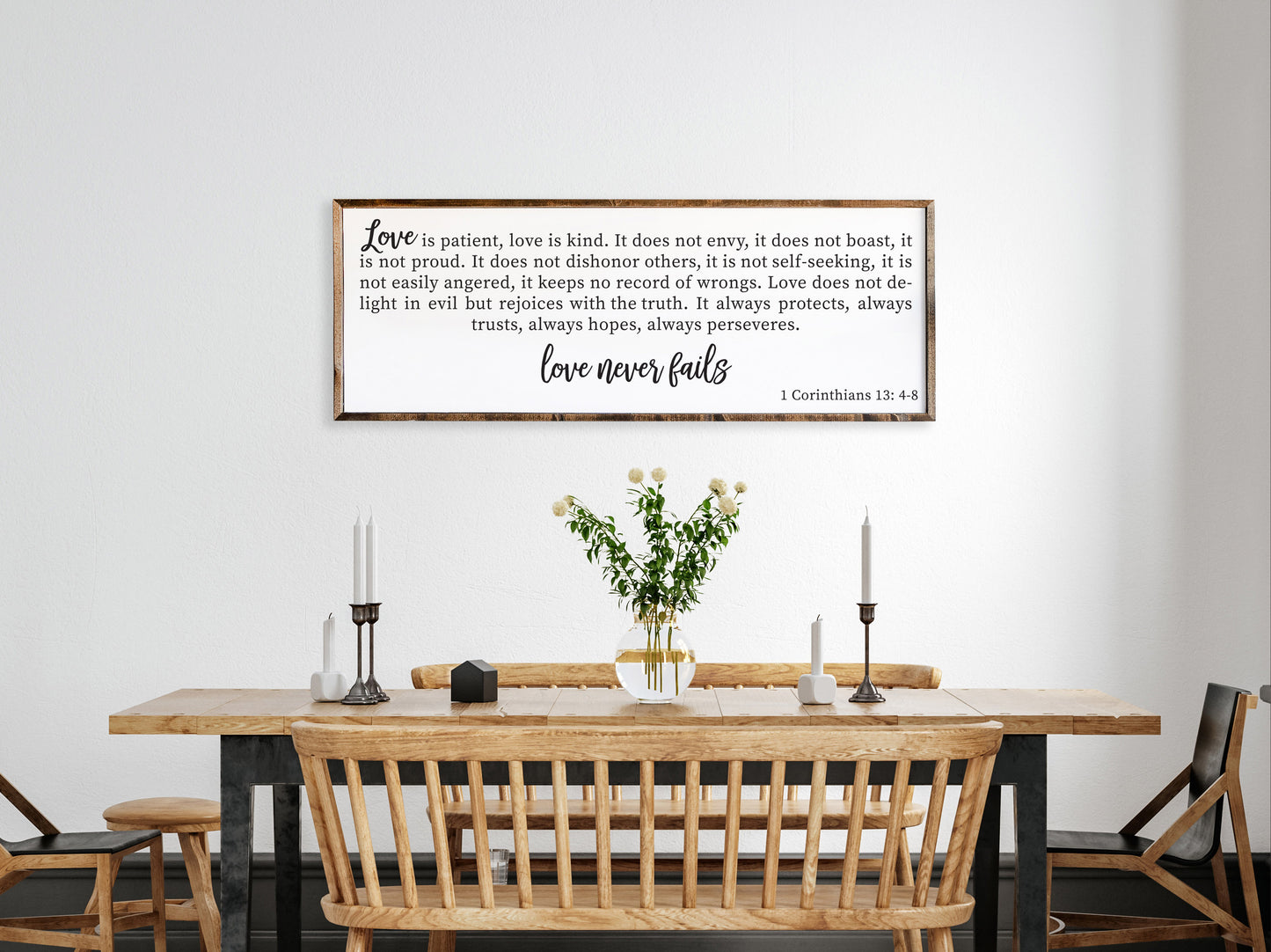 Love Never Fails - Wood Frame Sign #PHS44