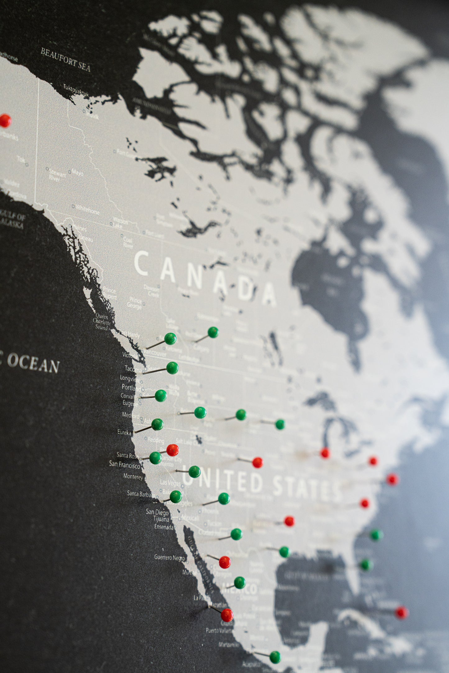Push Pin World Map - Personalized Travel Map #WPM01