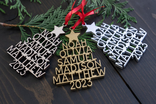 Family Christmas Ornament - Personalized Ornament With Names