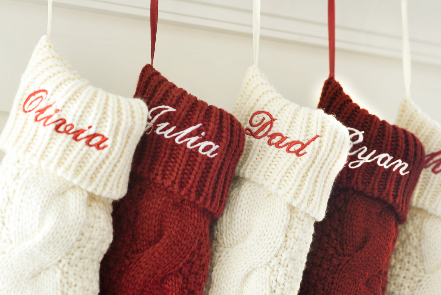 Personalized Christmas Stockings - Embroidered Stocking