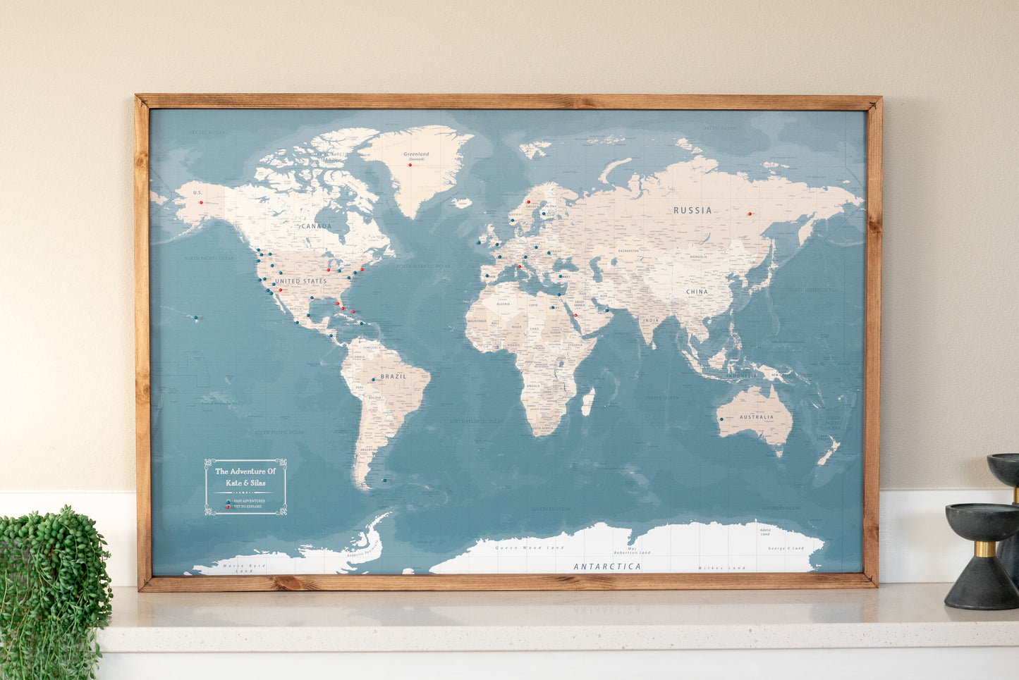 Push Pin World Map - Personalized Travel Map #WPM01