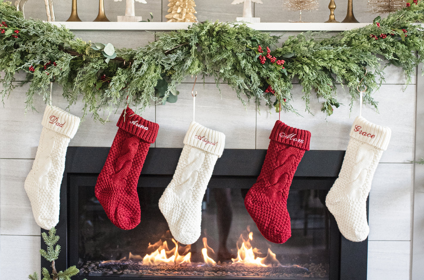 Personalized Christmas Stockings - Embroidered Stocking