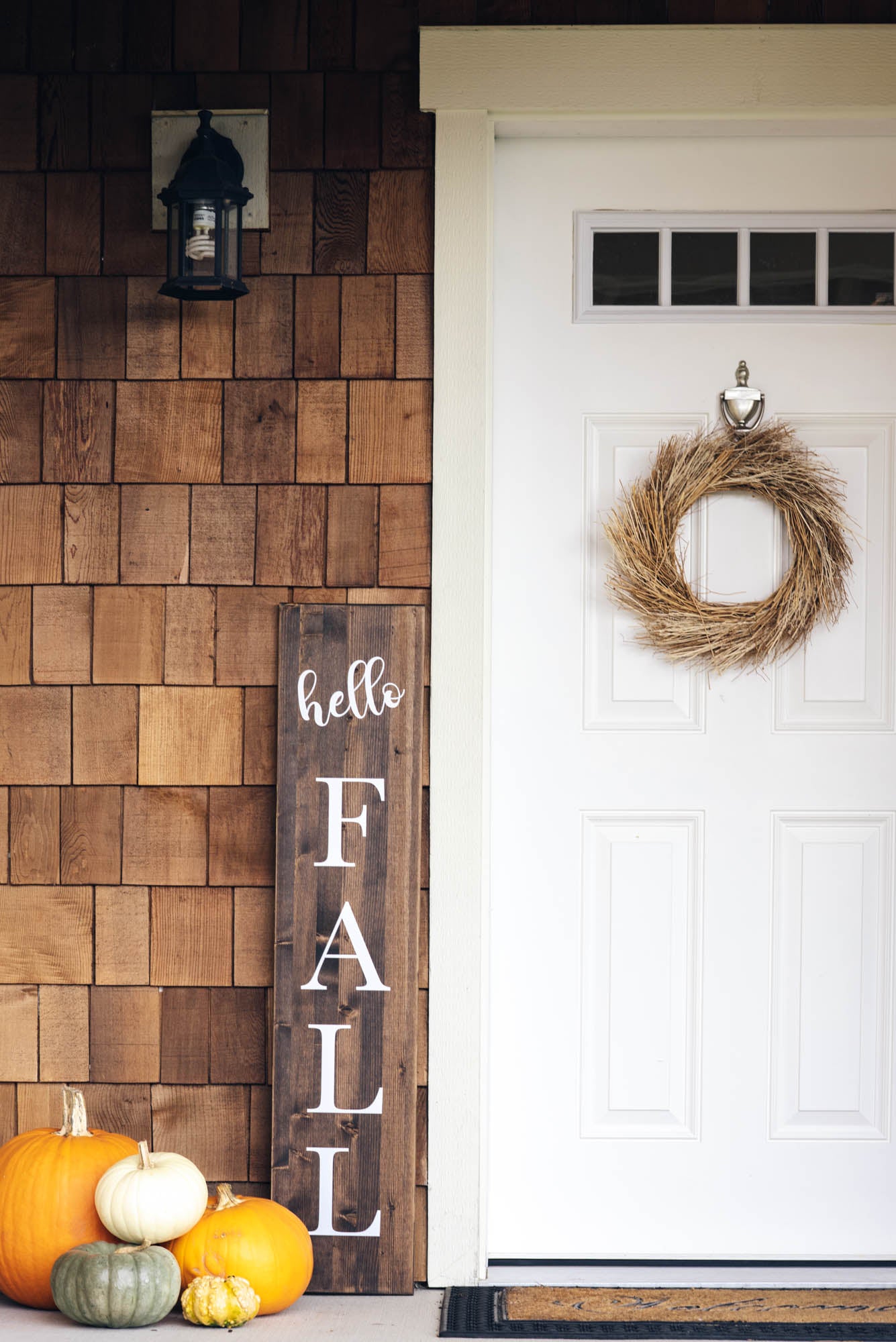 Christmas and Fall Welcome Sign - Porch Decor