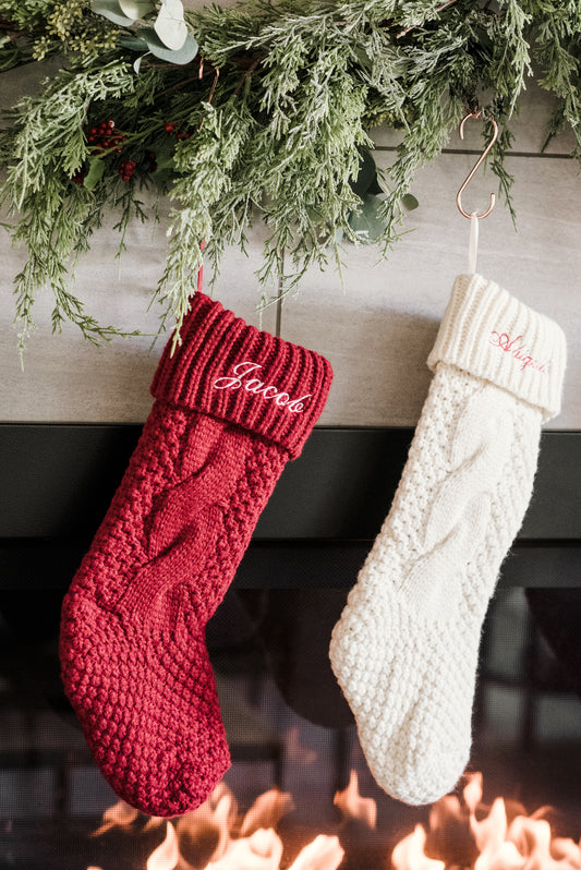 Personalized Christmas Stockings - Embroidered Stocking