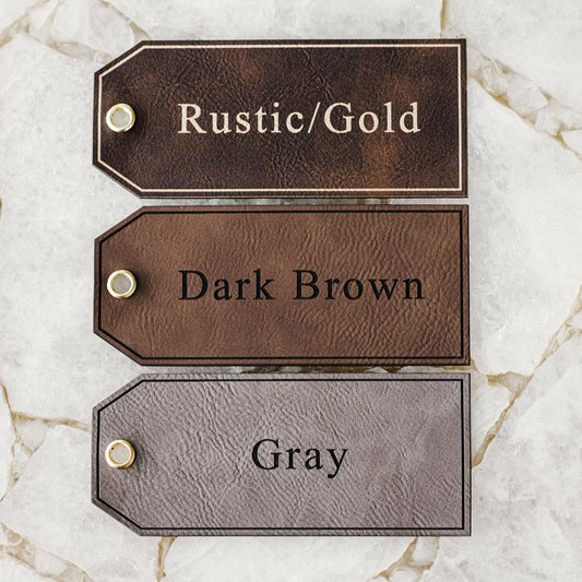 Personalized Christmas Stocking Tags - Leather Tags