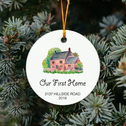Our First Home Ornament - Personalized Ornament- Housewarming Gift - Our First Christmas At OR18 and OR20