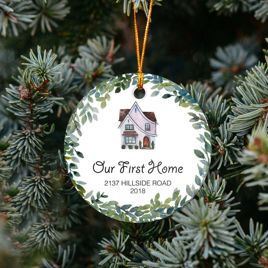 Our First Home Ornament - Personalized Ornament- Housewarming Gift - Our First Christmas At OR19