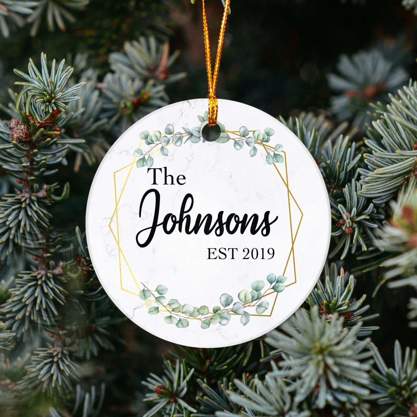 Personalized First Christmas Married Ornament - Gift for the Couple - Wedding Gift - Our First Christmas - Mr and Mrs - OR43