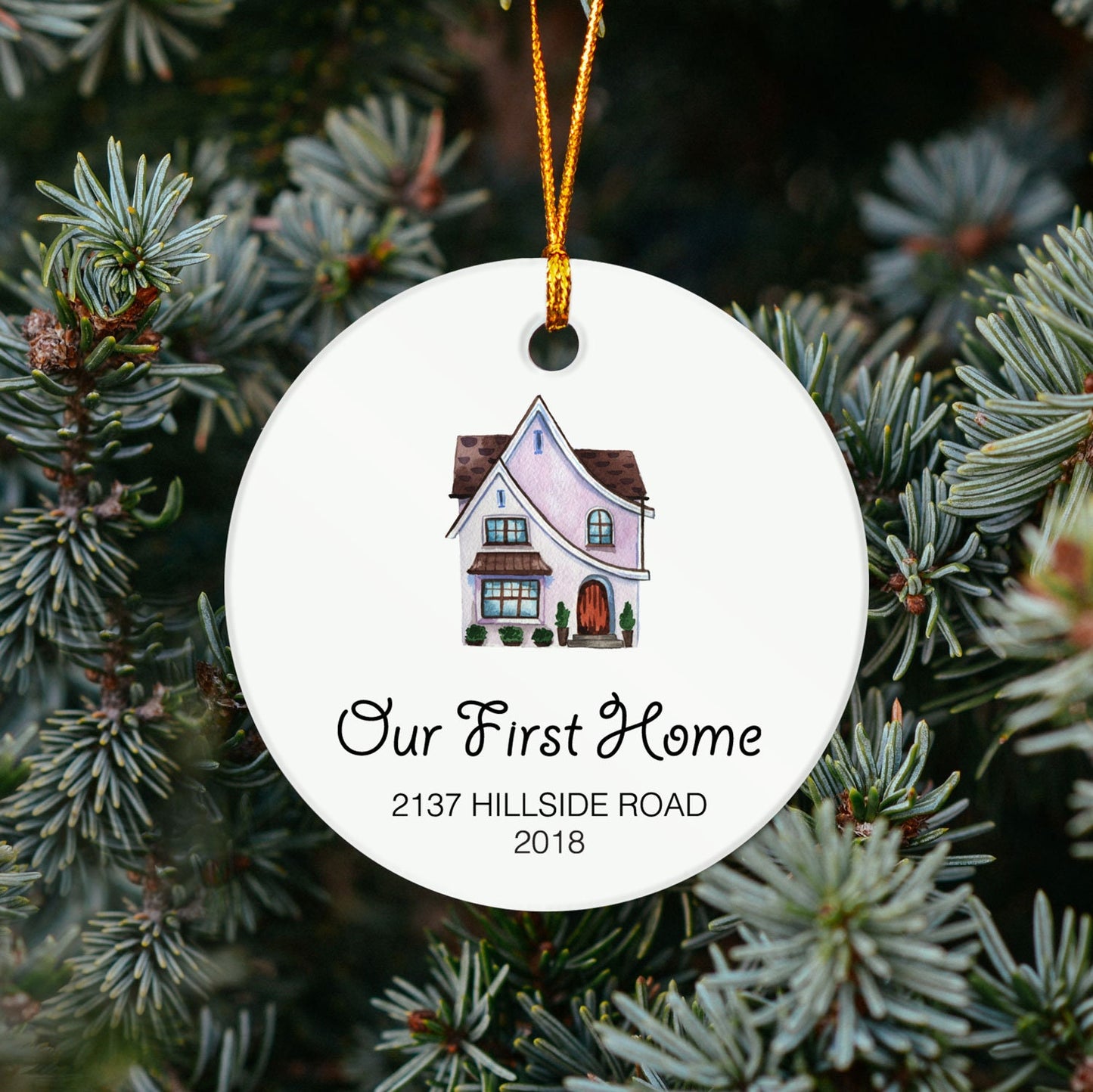 Our First Home Ornament - Personalized Ornament- Housewarming Gift - Our First Christmas At OR18 and OR20