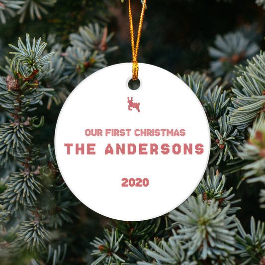 Personalized First Christmas Married Ornament - Gift for the Couple - Wedding Gift - Our First Christmas - OR53