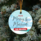 Personalized First Christmas Married Ornament - Gift for the Couple - Wedding Gift - Our First Christmas - Mr and Mrs - OR58