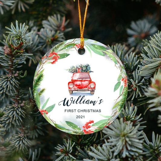 Baby's first Christmas Ornament - Personalized Ornament - Baby Boy - OR75
