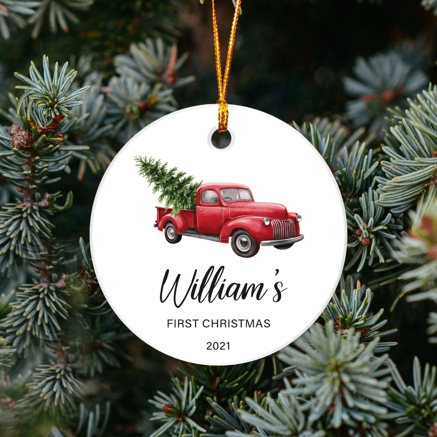 Baby's first Christmas Ornament - Personalized Ornament - Baby Boy - OR77