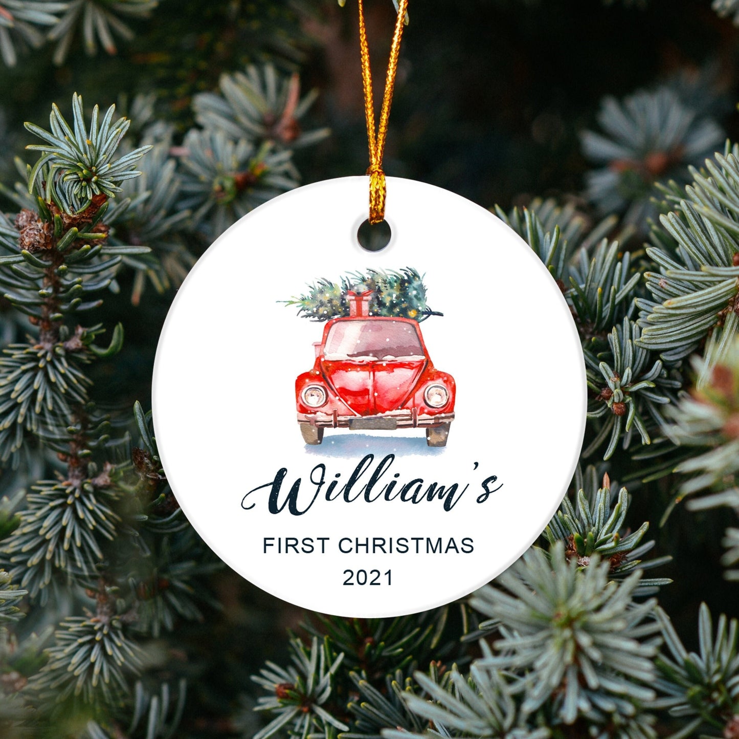 Baby's first Christmas Ornament - Personalized Ornament - Baby Boy - OR76