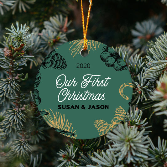 Personalized First Christmas Married Ornament - Together - Gift for the Couple - Wedding Gift - Our First Christmas - Mr and Mrs - OR62